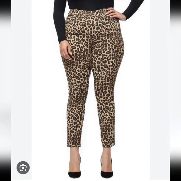 Good American Cheetah Animal Print High Waist Skinny Jeans NWOT - Picture 1 of 8